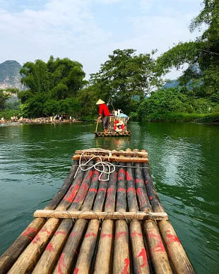 Bamboo Rafting through Forests